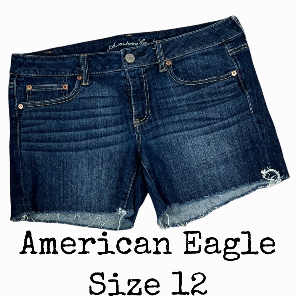 American Eagle stretch denim shorts size 12